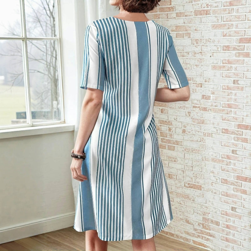 Uformell Stripete Kjole