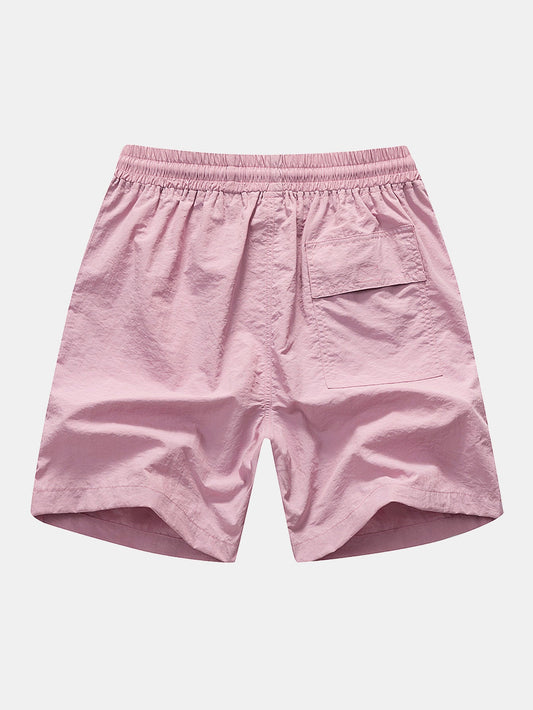 Palmeprint skjorte med knapper og badeshorts