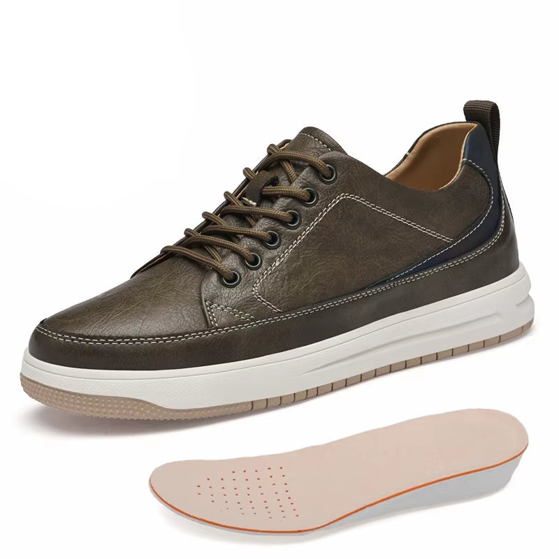 Diskré Høydeøkende Sko for Menn – 6 cm Løft med Komfort i Fokus