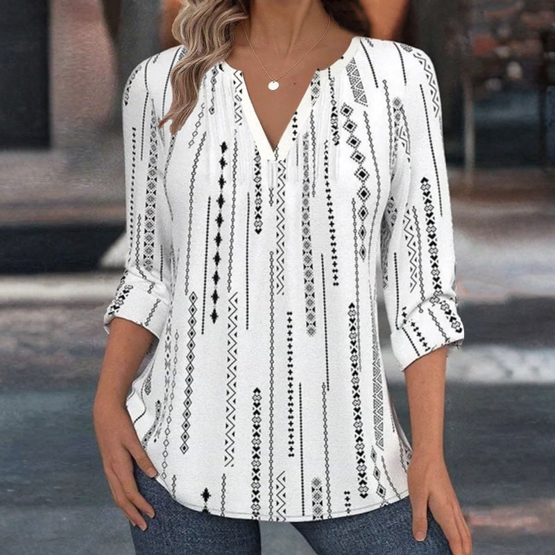 【Lange Ermer】Vintage Uformell Bluse