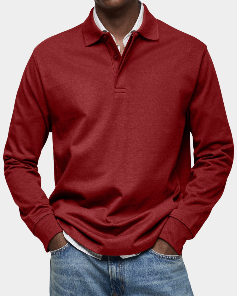 Lucca | Premium Langermet Polo – Italiensk Klasse & Komfort