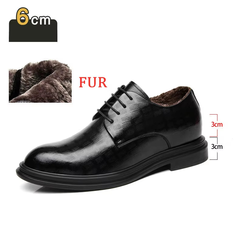 Dressko for Herre med Skjult Hælløft – 3/6/8 cm | Klassiske Oxfords for Formelle Anledninger
