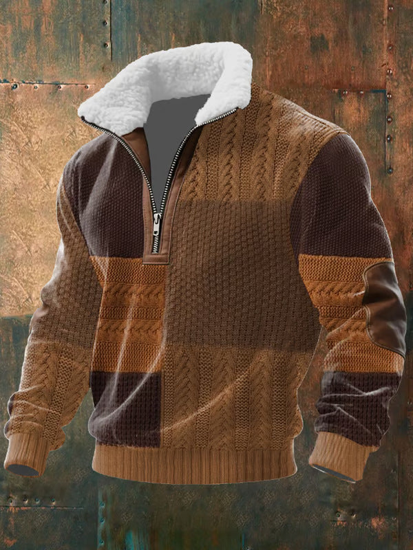 Josef – Kvalitetsjakke med glidelås og krage foret med shearling