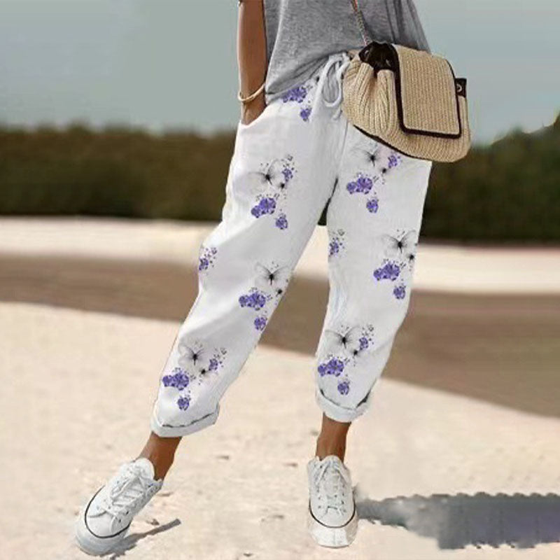 【Bomull Og Lin】 Pustende Fritidsbukser