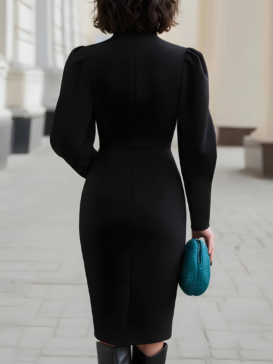 Marene™ | Elegant midikjole med glidelås