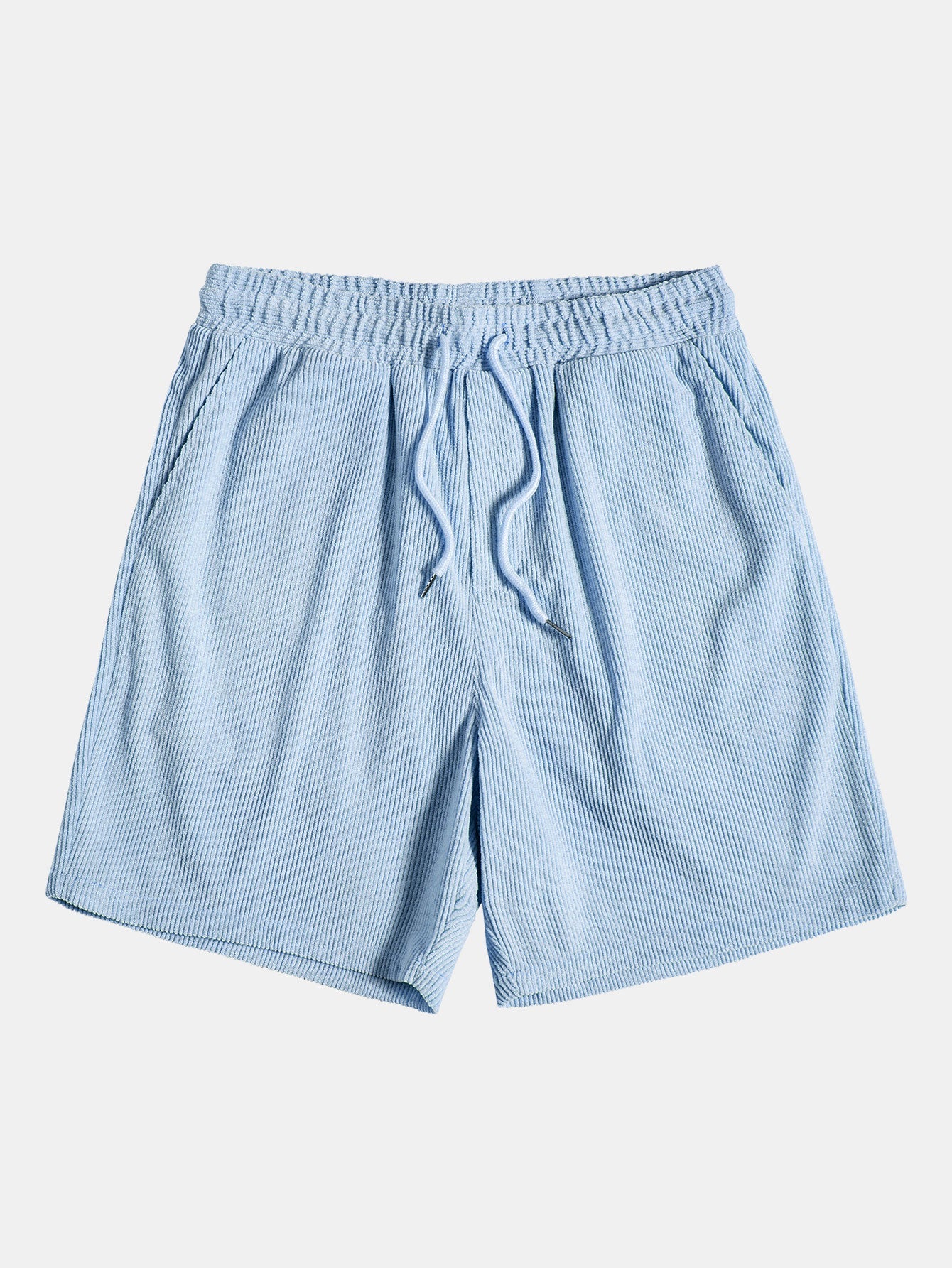 Kortermet cordfløyelskjorte med knapper og shorts