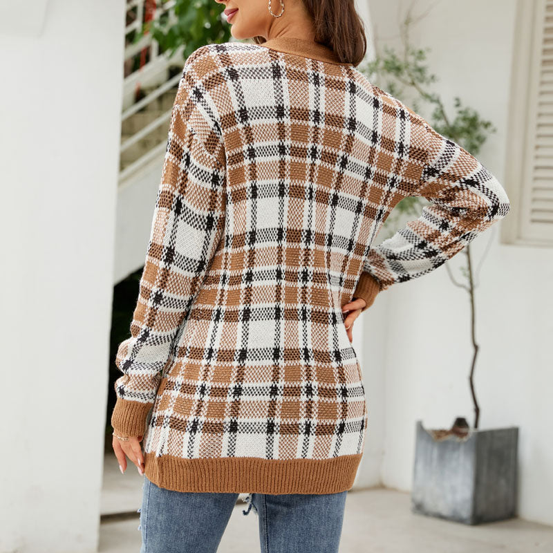 Uformell Vintage Strikket Cardigan