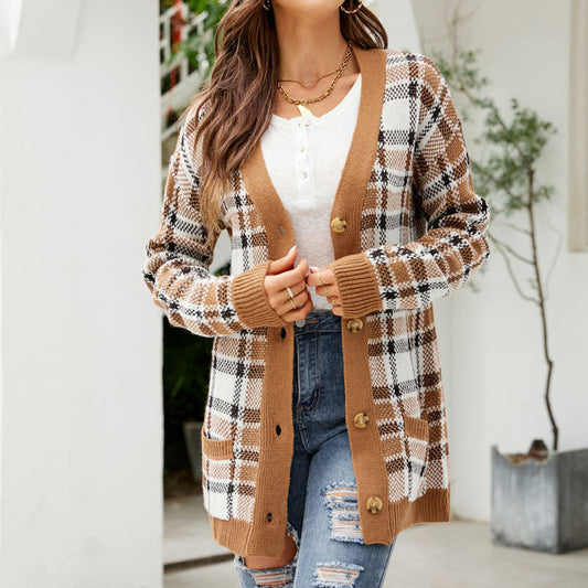 Uformell Vintage Strikket Cardigan