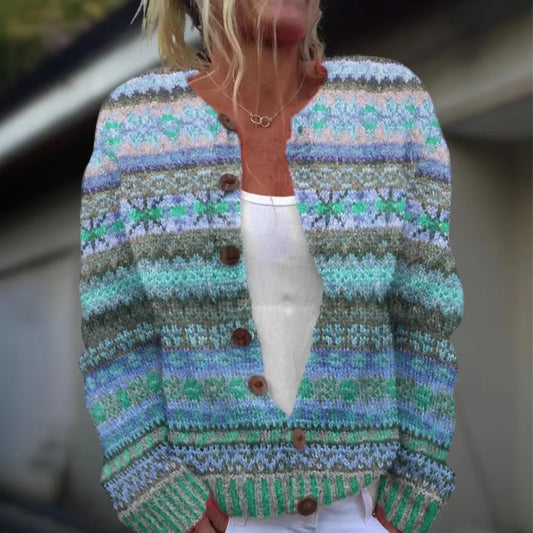 Anja™ | Strikket cardigan med mønster