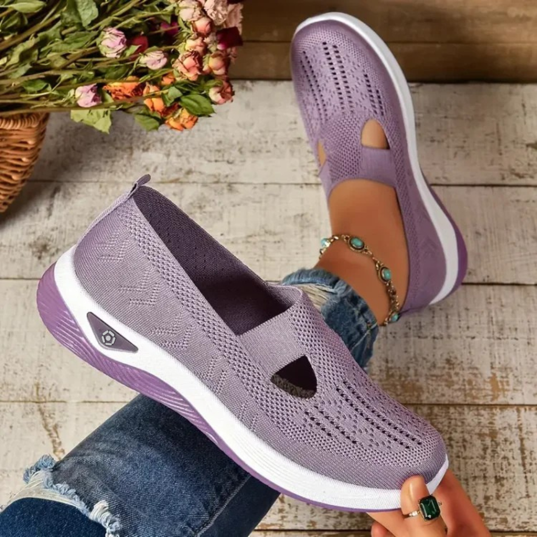 Komfortable, pustende ortopediske slip-on sneakers for kvinner