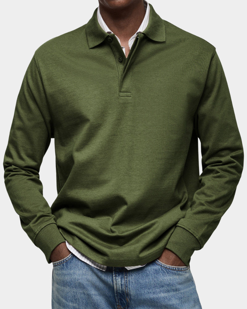 Lucca | Premium Langermet Polo – Italiensk Klasse & Komfort
