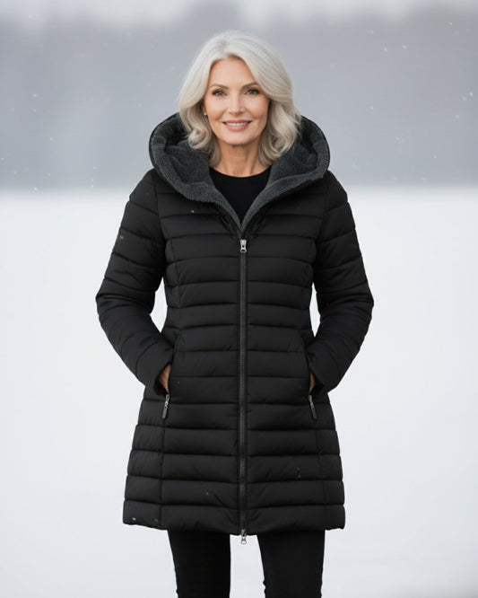ScandiWear | Pufferkåpe med fleecefôr