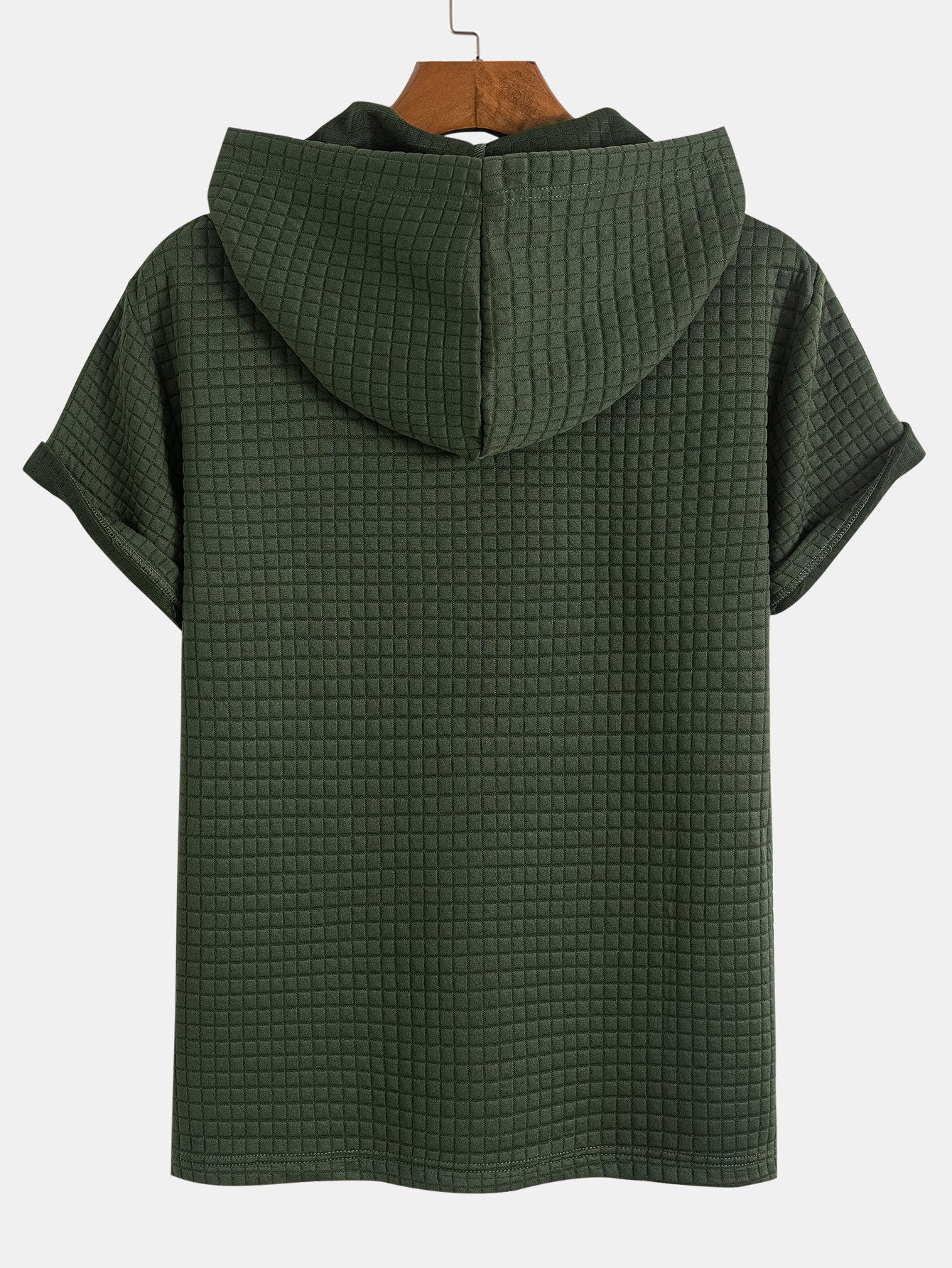 Kengurulomme vaffel-hettegenser T-skjorte og shorts