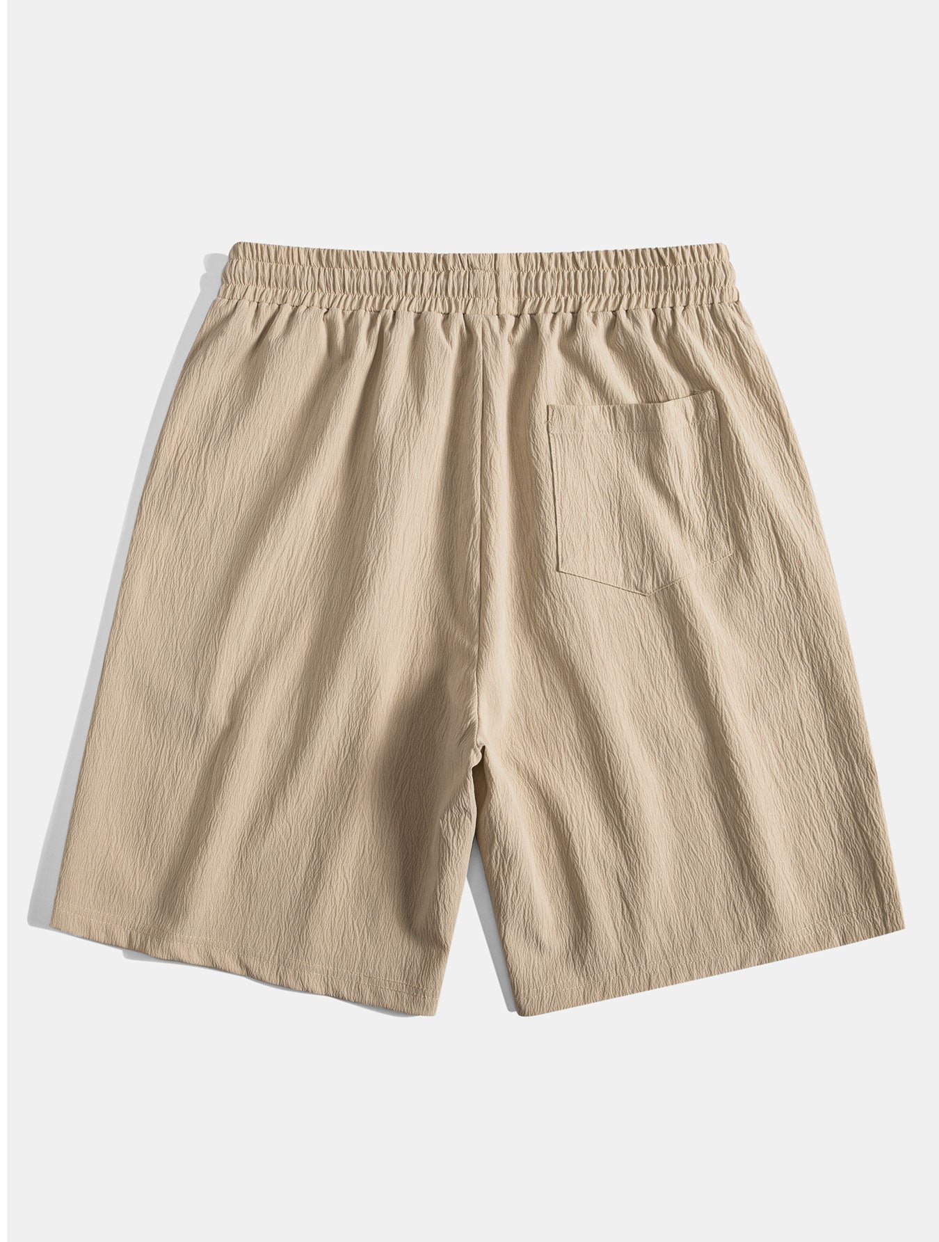 Ribbet strukturert skjorte med knapper og ribbet strukturert shorts med snøring