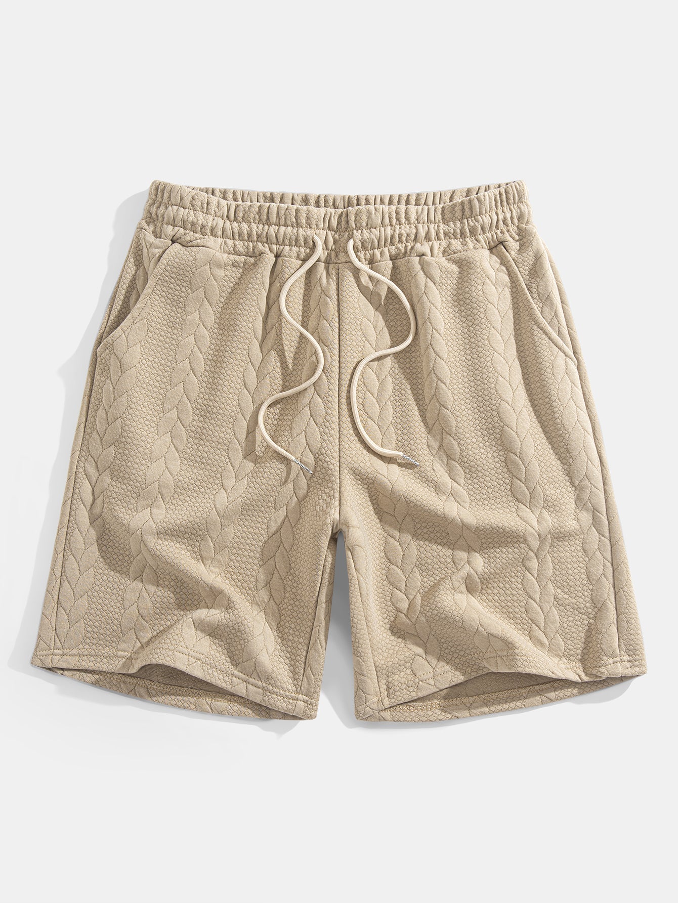 Avslappet passform mellomlangt erme Twist jacquard T-skjorte og shorts