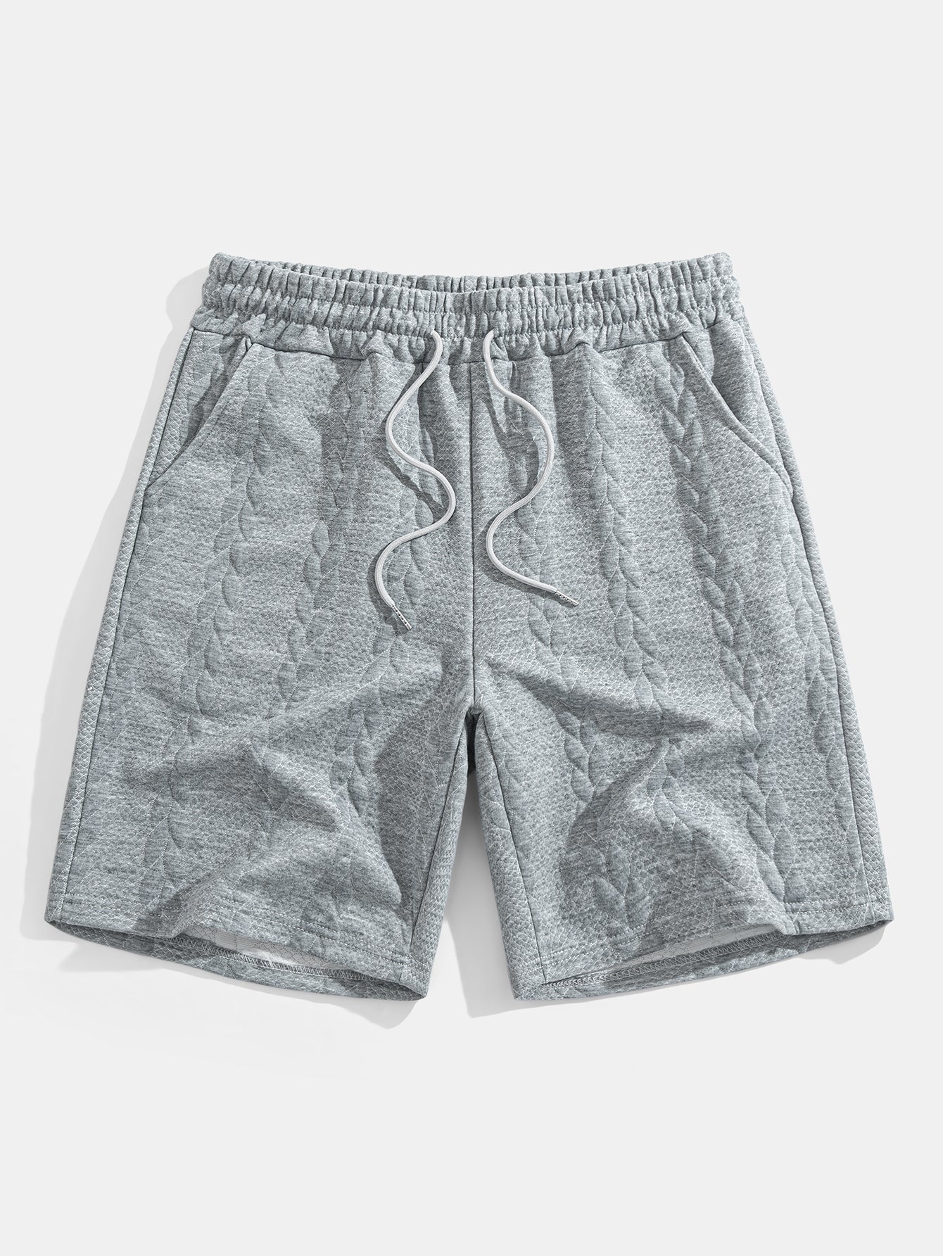 Avslappet passform mellomlangt erme Twist jacquard T-skjorte og shorts