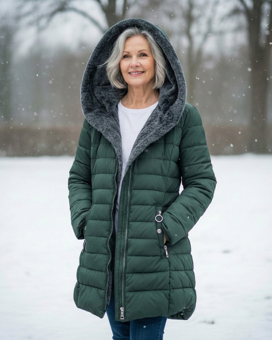 ScandiWear | Pufferkåpe med fleecefôr