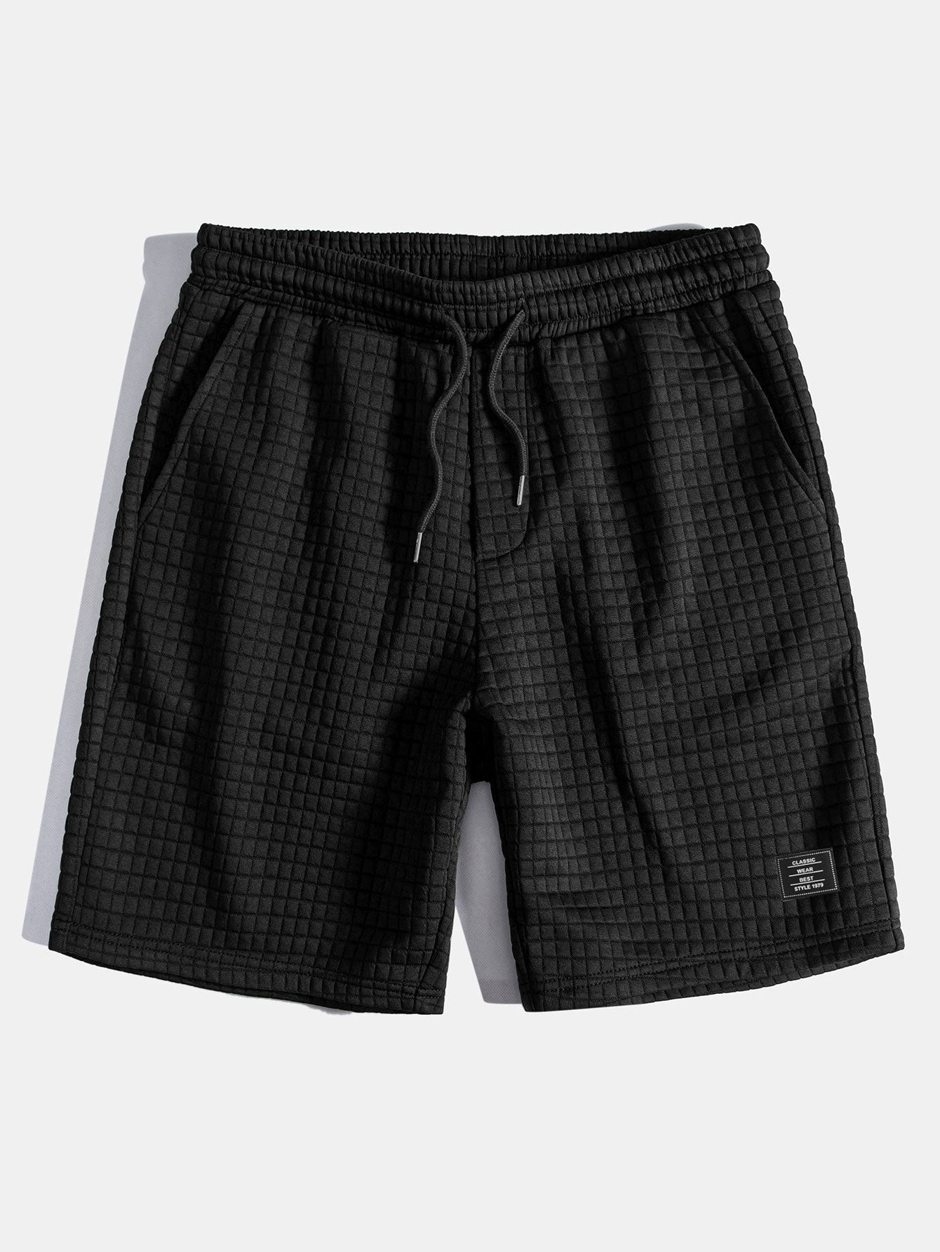 Kengurulomme vaffel-hettegenser T-skjorte og shorts