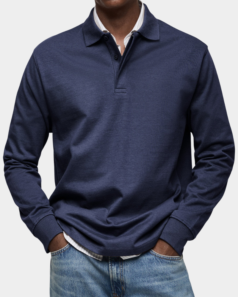 Lucca | Premium Langermet Polo – Italiensk Klasse & Komfort