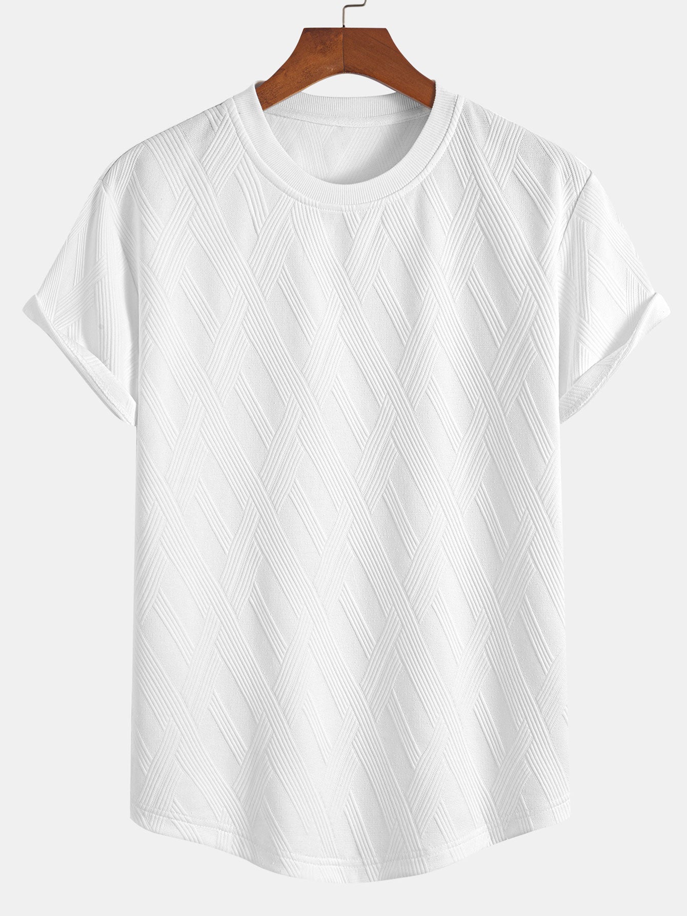 Diamantjakard buekant T-skjorte og Diamantjakard shorts