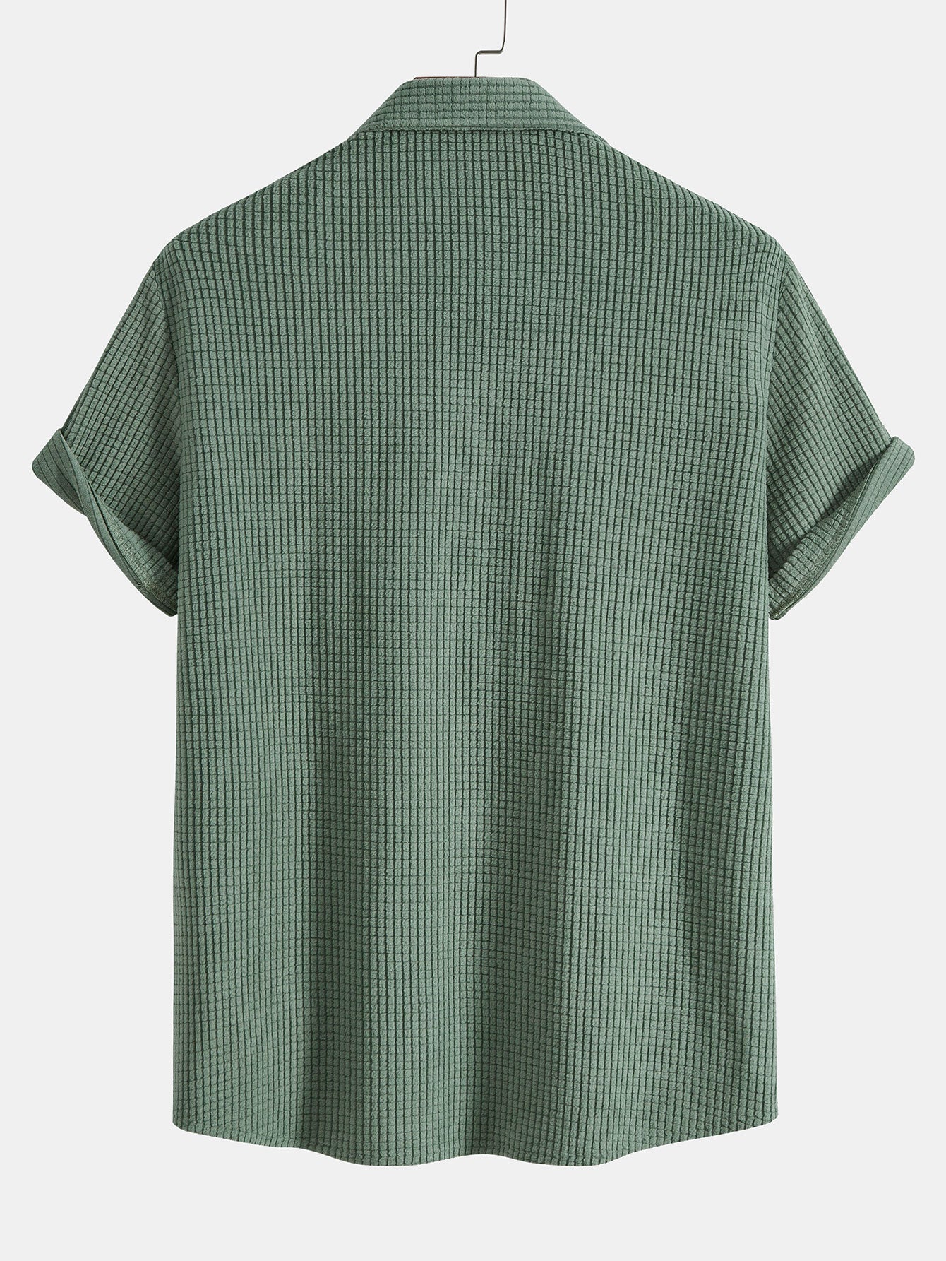 Vaffelstoffskjorte med knapper og shorts