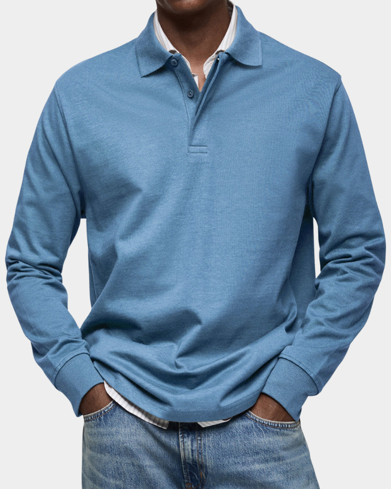 Lucca | Premium Langermet Polo – Italiensk Klasse & Komfort