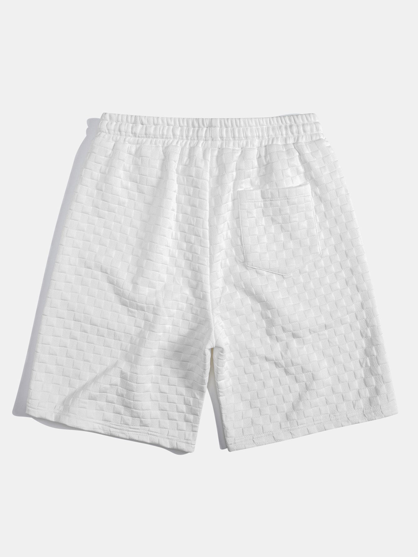 Dameskjorte med krage i sjakkbrettmønster og Jacquardshorts i sjakkbrettmønster