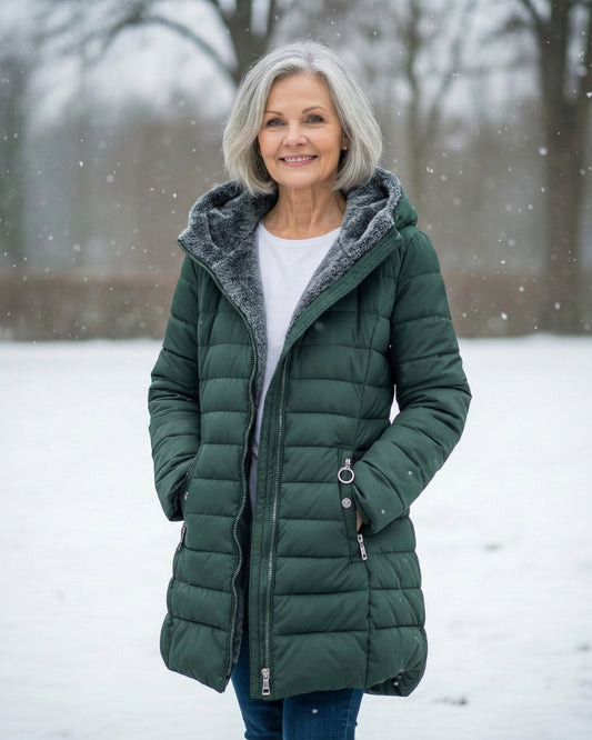ScandiWear | Pufferkåpe med fleecefôr