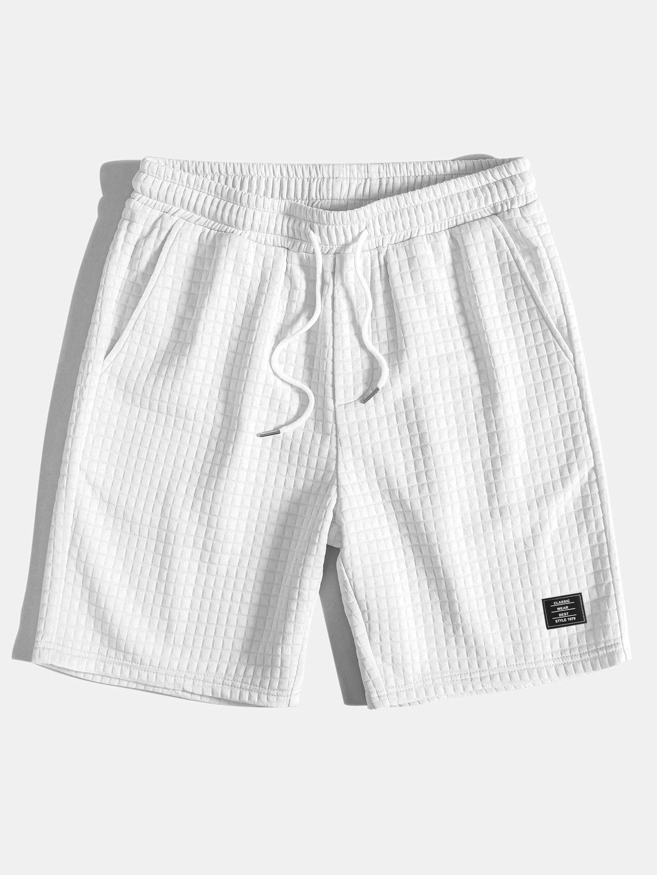 Kengurulomme vaffel-hettegenser T-skjorte og shorts