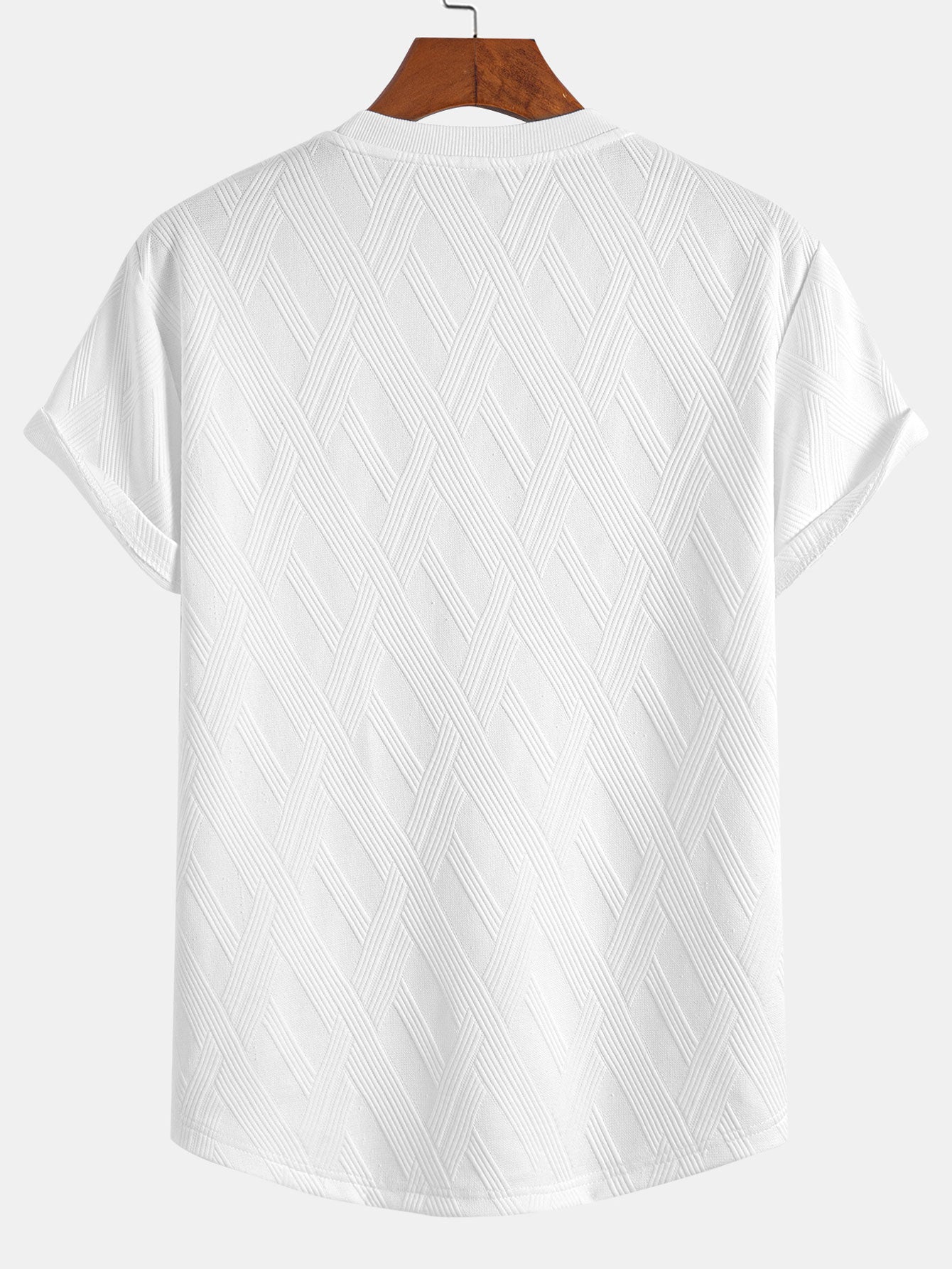 Diamantjakard buekant T-skjorte og Diamantjakard shorts