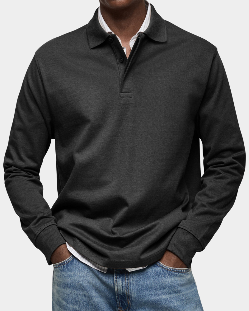 Lucca | Premium Langermet Polo – Italiensk Klasse & Komfort
