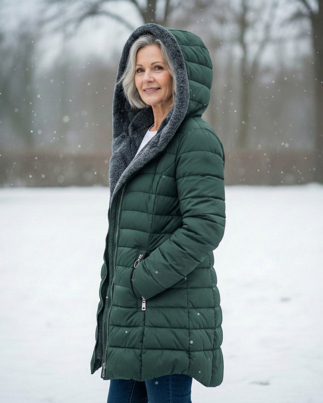 ScandiWear | Pufferkåpe med fleecefôr