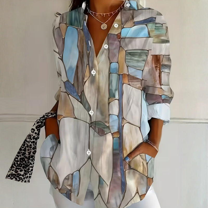 Vintage avslappet bluse