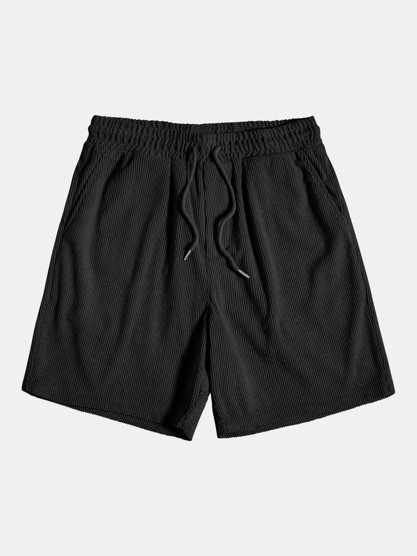 Kortermet cordfløyelskjorte med knapper og shorts