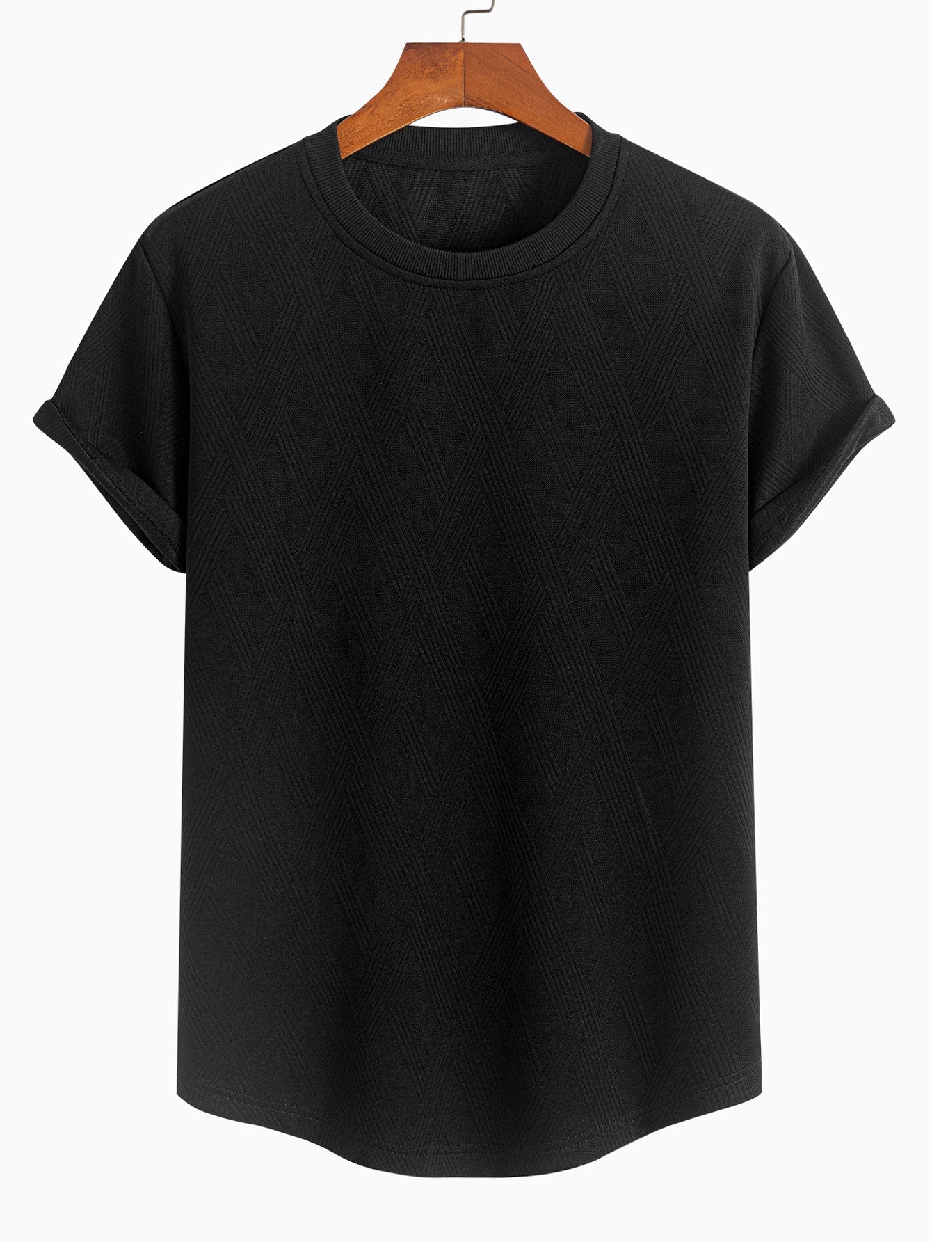 Diamantjakard buekant T-skjorte og Diamantjakard shorts