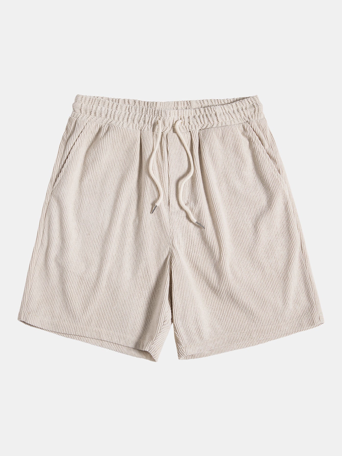 Kortermet cordfløyelskjorte med knapper og shorts