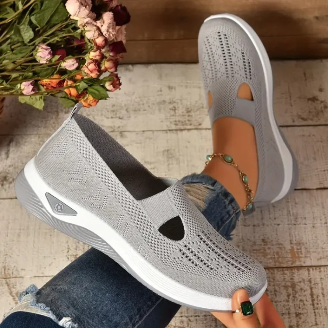 Komfortable, pustende ortopediske slip-on sneakers for kvinner