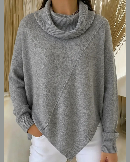 Genser med asymmetrisk krage
