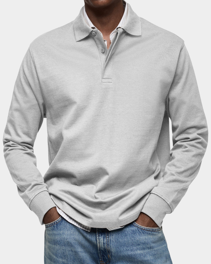 Lucca | Premium Langermet Polo – Italiensk Klasse & Komfort