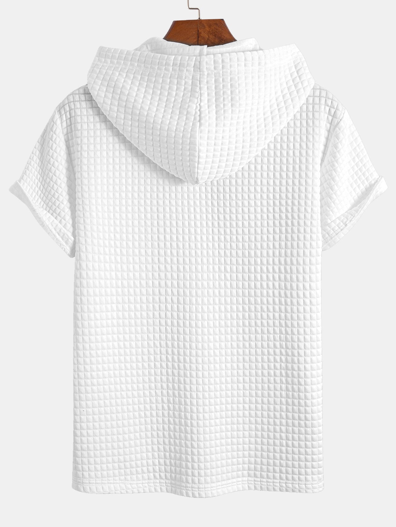 Kengurulomme vaffel-hettegenser T-skjorte og shorts