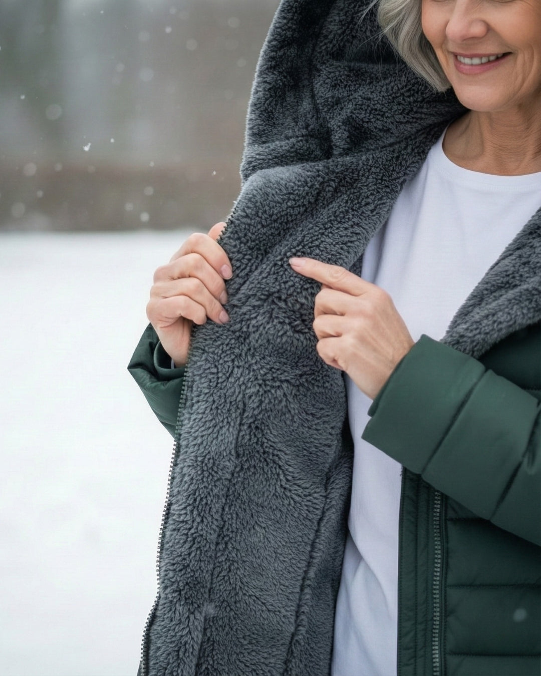 ScandiWear | Pufferkåpe med fleecefôr