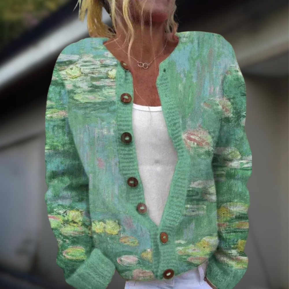 Anja™ | Strikket cardigan med mønster
