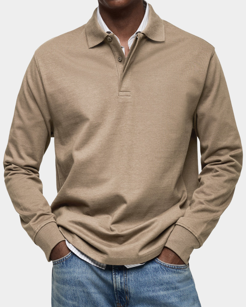 Lucca | Premium Langermet Polo – Italiensk Klasse & Komfort