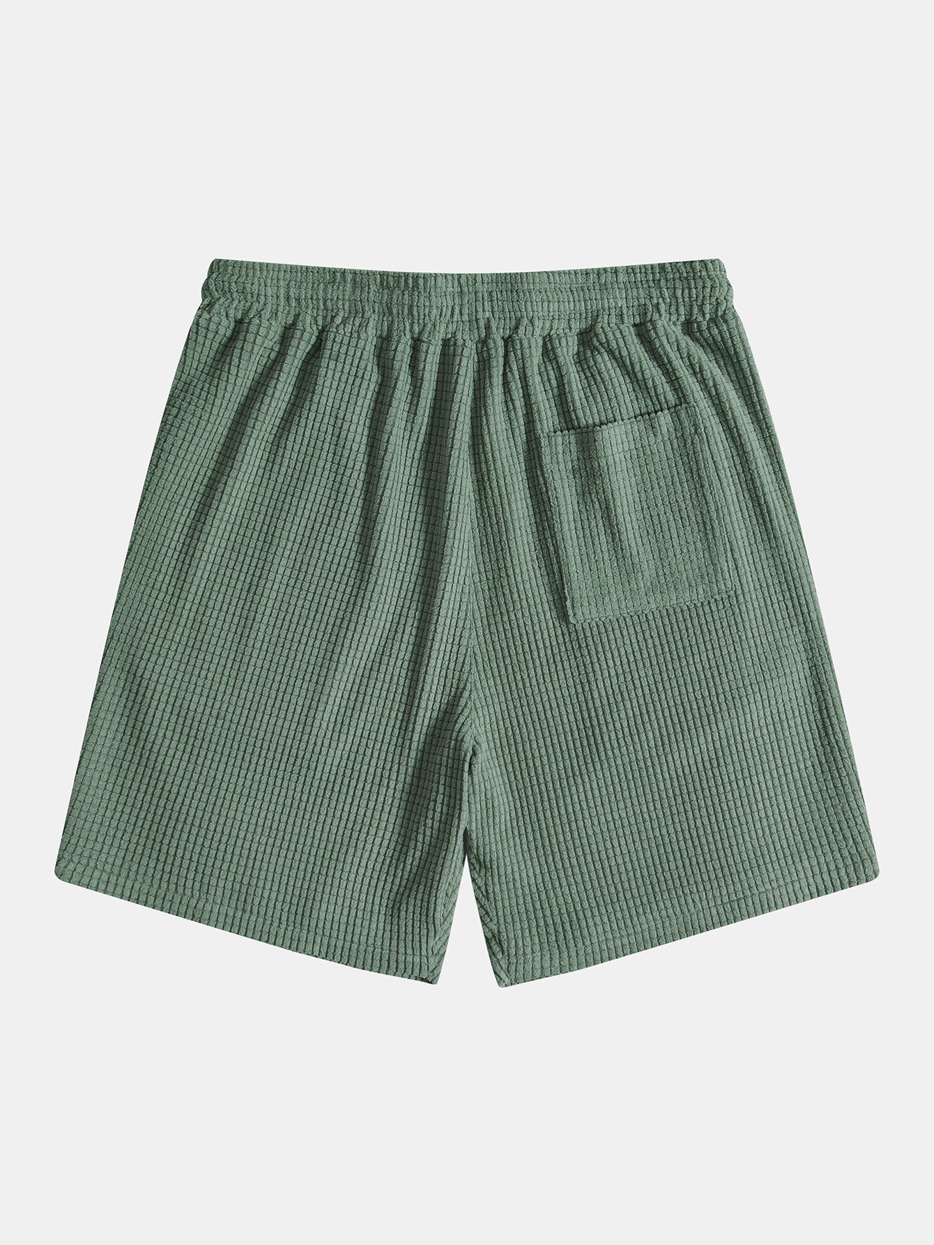 Vaffelstoffskjorte med knapper og shorts