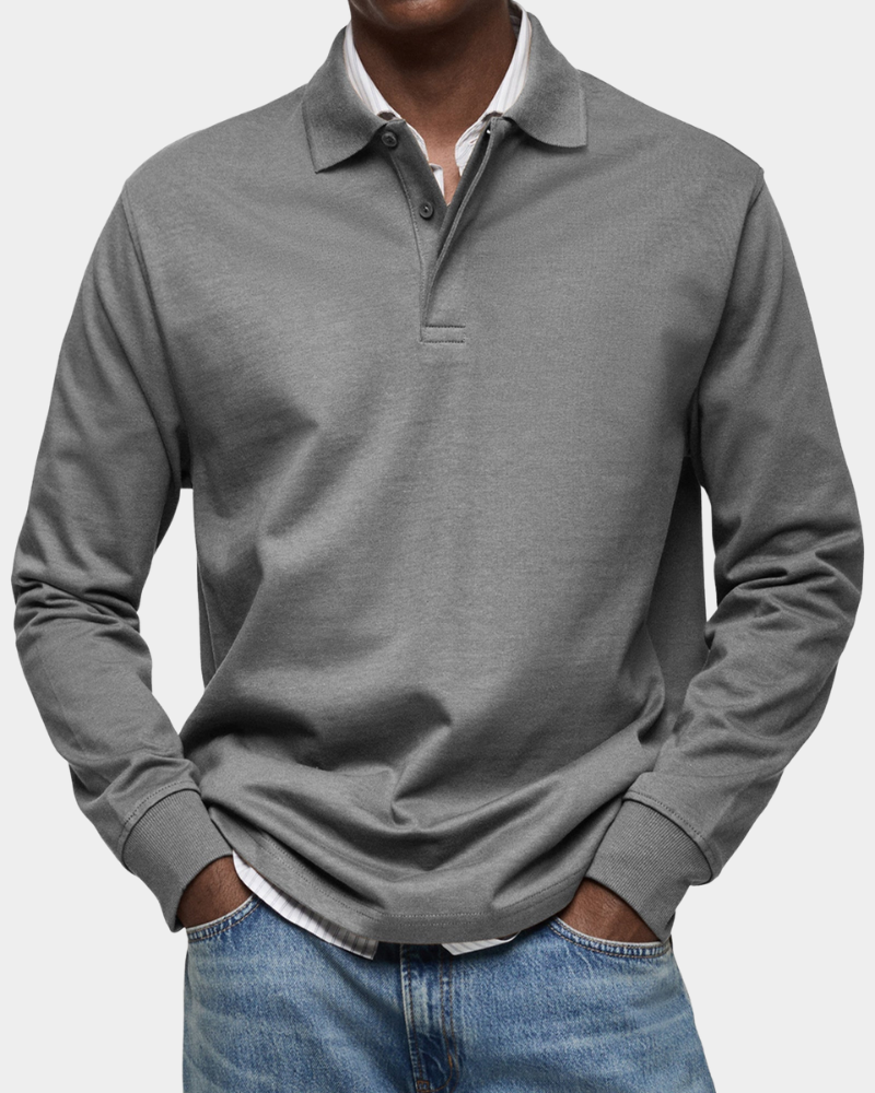 Lucca | Premium Langermet Polo – Italiensk Klasse & Komfort