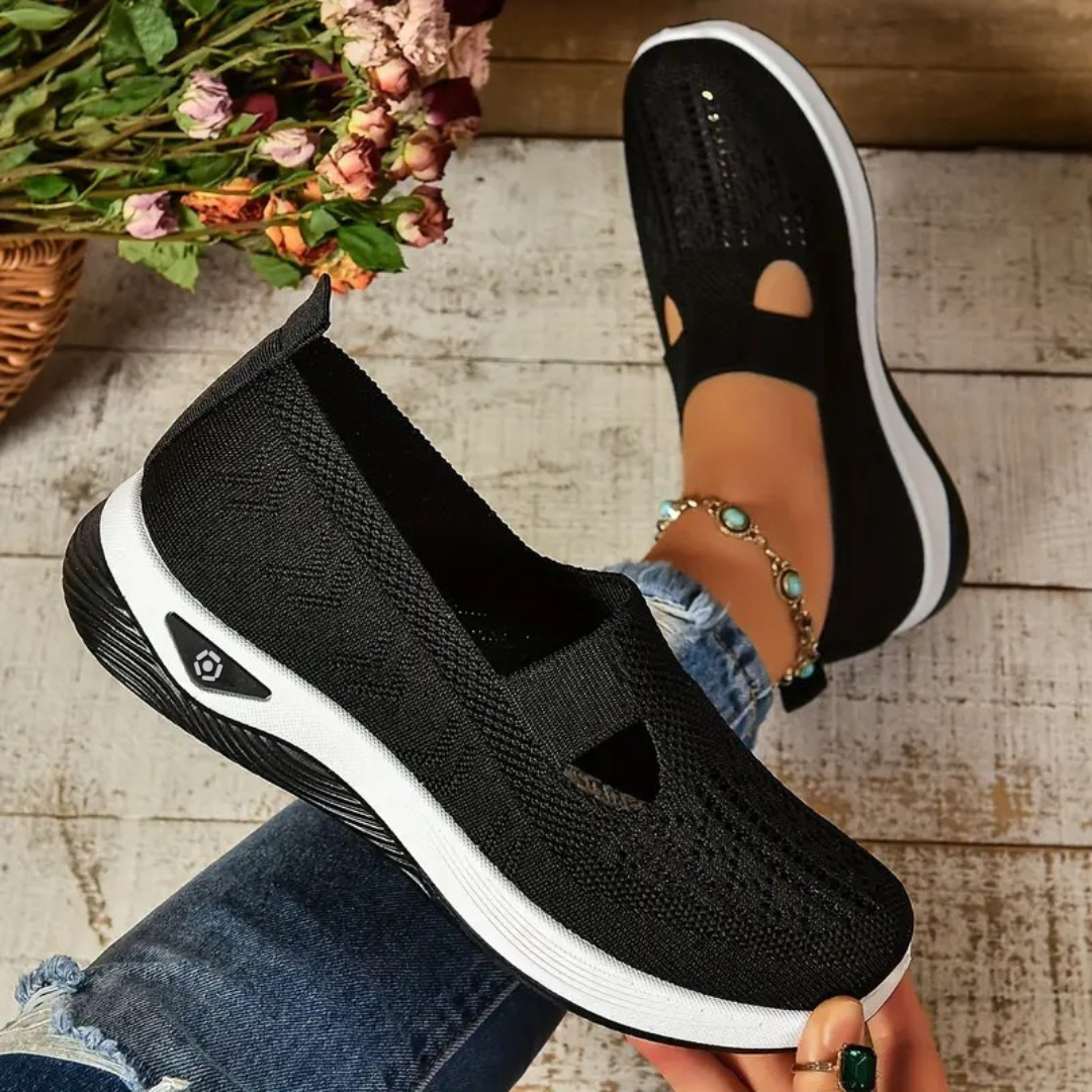 Komfortable, pustende ortopediske slip-on sneakers for kvinner