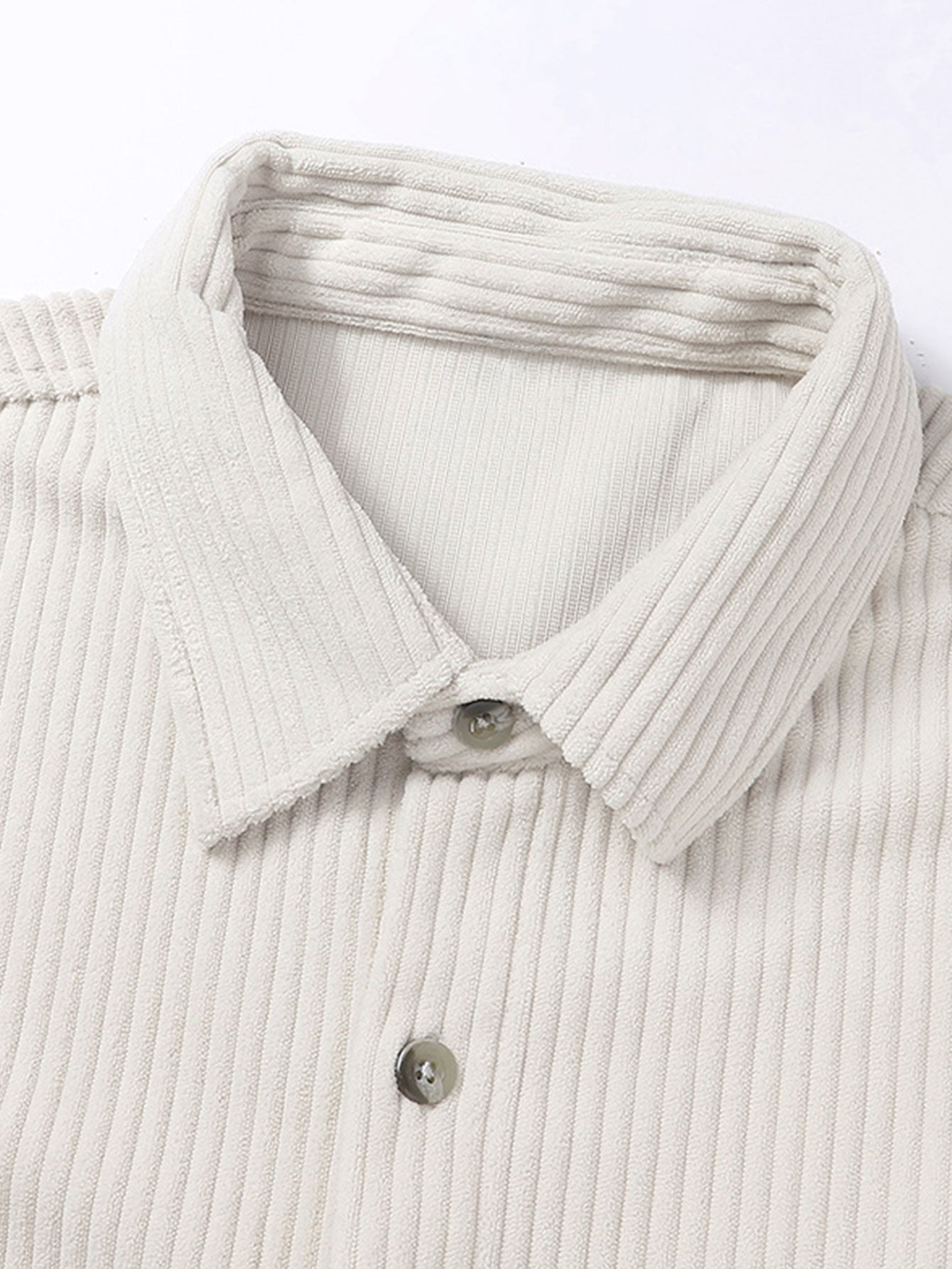 Relaxed passform corduroy-skjorte med knapper