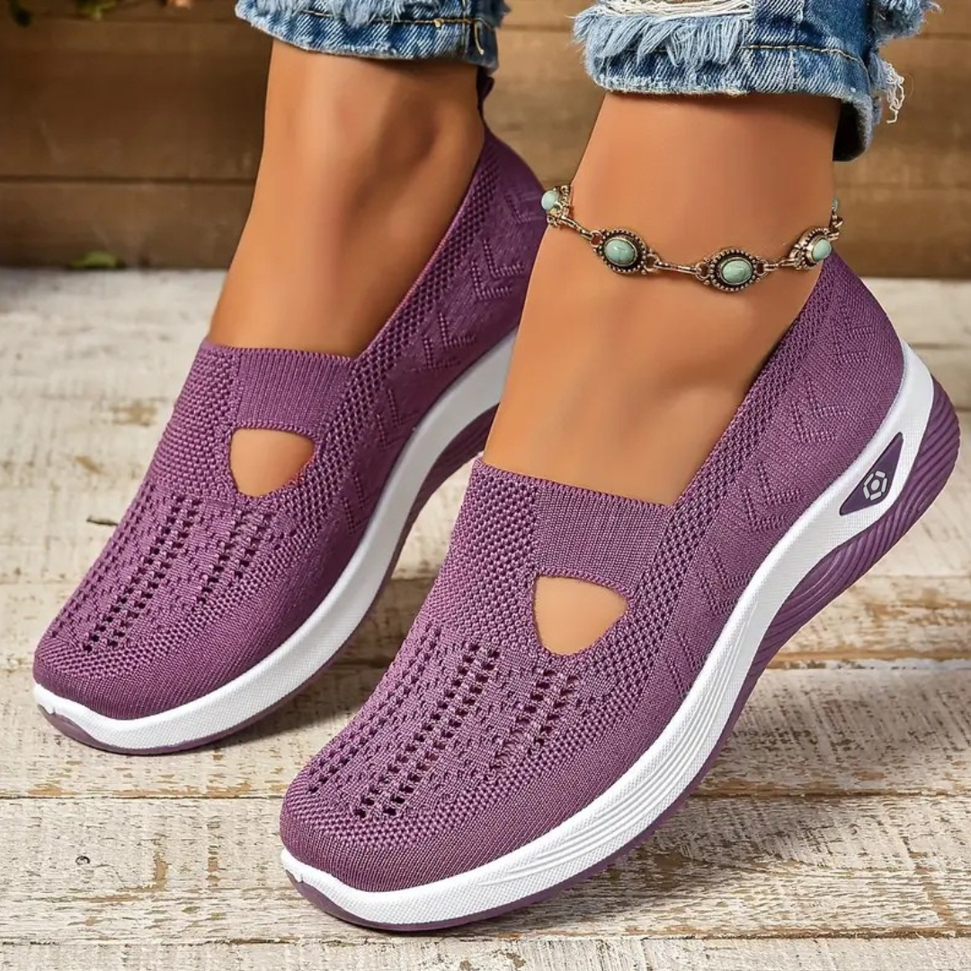 Komfortable, pustende ortopediske slip-on sneakers for kvinner