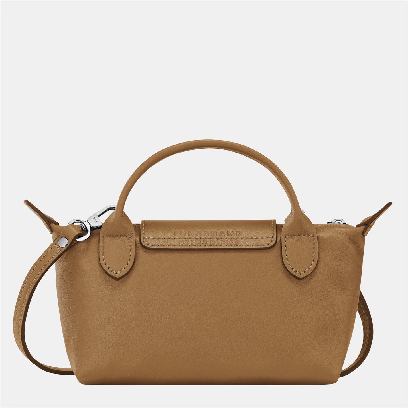 Mini lær Longchamp-veske - brun