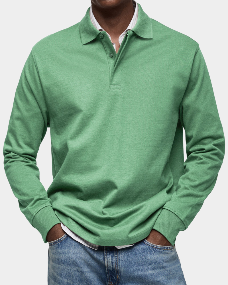 Lucca | Premium Langermet Polo – Italiensk Klasse & Komfort